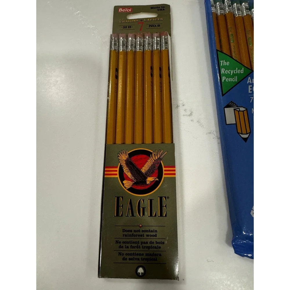 Vintage Lot Of 24 Classic MCM Pencils Eberhard Faber Eagle Campus Empire